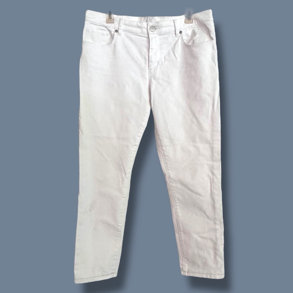 LOFT Size 28/6 White 5 Pocket Relaxed Skinny Jeans Cotton-Spandex